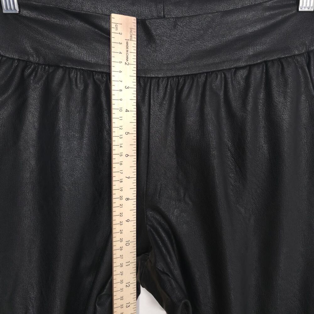 COMMANDO Faux Leather Jogger Pants Black High Rise Stretch Pull On Women Small - Picture 7 of 12
